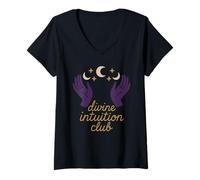 Womens Tarot Reader Mystical Occult Witchy Spiritual Psychic V-Neck T-Shirt