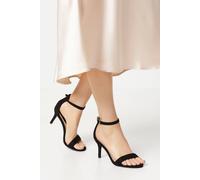 Tasha Barely There Medium Stiletto Heel Sandals Dorothy Perkins Black 7