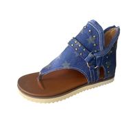 Women's Tassel Gladiator Sandals,Retro Bohemian Beach Roman Boots Tassel Flip Flops Wedge Sandals