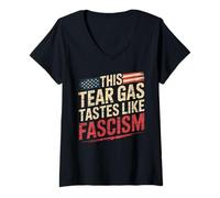 Womens Taste Like Fascism Political Protest V-Neck T-Shirt