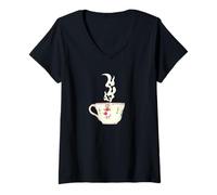 Women's Tea from The Victorian Era with Earl Grey V-Neck T-Shirt