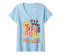 Women's Teacher Appreciation It’s a Great Day to Teach V-Neck T-Shirt