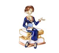 Women's Teacher Brooch Pins for Ladies Unique Bag Backpack Badge Fashion Lapel Pin Corsage Hat Clothes Accessories for Readers Booklovers Teacher Student Librarian Bookworm Graduation Jewelry, 1