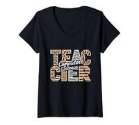 Womens Teacher Computer Science Pattern Pride V-Neck T-Shirt