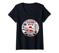 Women's Teacher Summer Holidays Club Zero Lesson Plans V-Neck T-Shirt