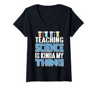 Womens Teaching Science is Definitely My Favorite Thing V-Neck T-Shirt