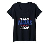 Women's Team Algae 2026 Reflecting Pool Funny V-Neck T-Shirt