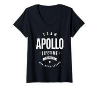 Womens Team Apollo Lifetime Member Funny Name Apollo V-Neck T-Shirt