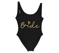 Women's Team Bride One Piece Swimsuit Beach Swimwear Tummy Control Bathing Suit Swimming Costume Hen Party Beachwear Retro Backless Swimsuits White