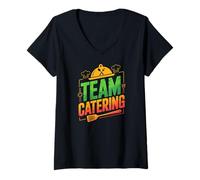 Women's Team Catering Event Kitchen Staff Catering V-Neck T-Shirt