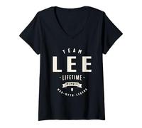 Womens Team Lee Lifetime Member Funny Name Lee V-Neck T-Shirt