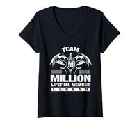 Womens Team Million - Lifetime Member Gifts V-Neck T-Shirt