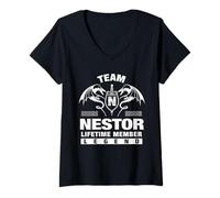 Womens Team NESTOR - Lifetime Member Gifts V-Neck T-Shirt