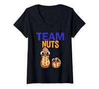 Womens Team Nuts Its a Boy Hopefuls Baby Gender Reveal Party V-Neck T-Shirt