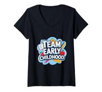Womens Team Pre-K V-Neck T-Shirt