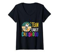 Womens Team Pre-K V-Neck T-Shirt