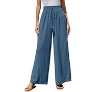 Womens Tear Away Basketball Pants Casual Wide Leg Lounge Pants High Split Snap Button Casual Post-Surgery Workout Athletic Yoga Sweatpants Blue