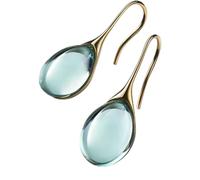 Women's Teardrop Dangle Earrings Geometric Statement Drop Earrings Vintage Jewelry Gift Box for Her Gold Silver Tone Copper (Golden Sea Blue)