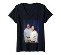 Womens Tech Giants Bill Gates & Steve Ballmer by Michael Grecco V-Neck T-Shirt