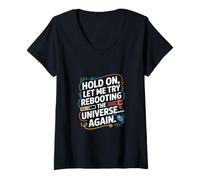 Womens Tech Support Hold On IT Assistance V-Neck T-Shirt