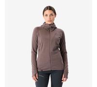Women's Technical Merino Wool Hooded Jumper - Resist Brown
