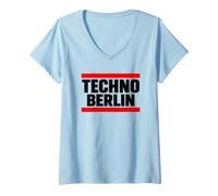 Women's Techno Berlin, Underground-Rave V-Neck T-Shirt