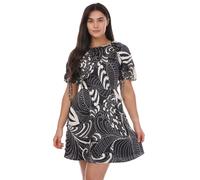 Women's Ted Baker Faridda Printed Puff Sleeve Printed Mini Dress in Black
