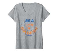 Womens Ted Lasso Be a Goldfish V-Neck T-Shirt