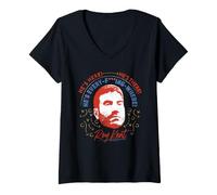 Women's Ted Lasso He's Here Roy Kent V-Neck T-Shirt