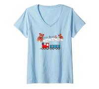 Womens Teddy Bears and Choo Choo Trains | Funny K-Pop Fan Phrase V-Neck T-Shirt