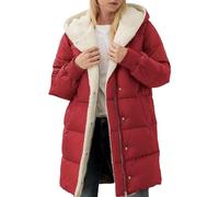 Womens Teddy Coat,Fleece Lined Hooded Parka Jacket, Ladies Warm Windproof Outdoor Overcoat for Cold Weather with Pockets, Fleece Jacket Women