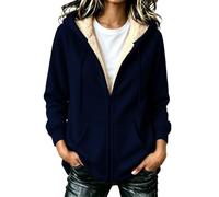 Womens Teddy Fleece Lined Hoodies Oversized Full Zip Winter Warm Jackets | Casual Loose Fit Sherpa Fuzzy Hooded Sweatshirts Heavyweight Thick Plush Thermal Cardigan Coat with Pockets Sports Outwear