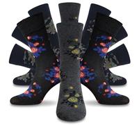 Womens Teen Floral Cotton School Uniform Work Crew Socks 12 Pack UK 4 6