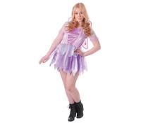 Womens Teen Girls Fantasy Fairy Costume Fairy Nymph Fairytale Purple Fancy Dress