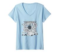 Womens Teenage Mutant Ninja Turtles Classic Team Box Up V-Neck T-Shirt