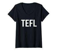 Women's TEFL Teaching English as a Foreign Language Appreciation Day V-Neck T-Shirt