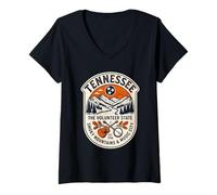 Women's Tennessee Smoky Mountains, The Volunteer State V-Neck T-Shirt