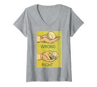 Women's Tennis Ball Grip Cool Retro Vintage Comic Style Illustration V-Neck T-Shirt
