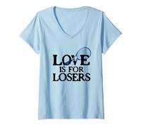 Womens Tennis Love Joke for Losers, Tennis Player Funny Joke V-Neck T-Shirt