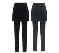Women's Tennis Skirt with Trousers - Thermal Leggings for Women Winter - High Waist Thermal Trousers Lined Thermal Leggings Warm Teddy Sports Leggings Tights Running Trousers Cotton Sports Trousers