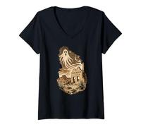 Women's Terlingua Texas Ghost Town V-Neck T-Shirt