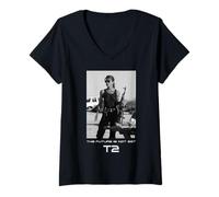 Womens Terminator 2 Judgement Day Sarah Connor The Future V-Neck T-Shirt