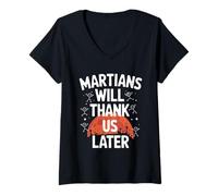 Women's Terraforming Mars Space Exploration Mars Colonization V-Neck T-Shirt