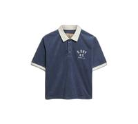 Superdry Heritage Terry Short Sleeve Polo Blue S Woman