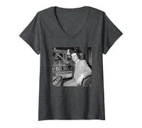Womens Terry Wogan BBC Radio DJ Eurovision Presenter 1976 V-Neck T-Shirt