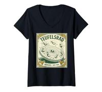 Womens Teufelsrad Munich Oktoberfest Devil's Wheel Vintage German V-Neck T-Shirt