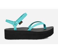 Women's TEVA Flatform Slim Sandals in Bright Teal/Black, Size 6