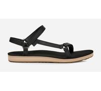 Women's TEVA Original Universal Slim Leather Sandals in Black/Tan, Size 5