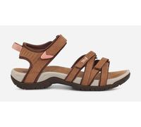 Women's TEVA Tirra Leather Hiking Sandal Shoes in Honey Brown, Size 9