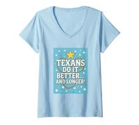 Women's Texans DO IT Better Texas, Lone Star State, Humor Funny Gift V-Neck T-Shirt